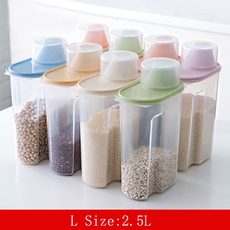 Large-capacity Transparent Food Sealed Cans Miscellaneous Grain Sealed Tank Plastic Miscellaneous Grain Storage Tank