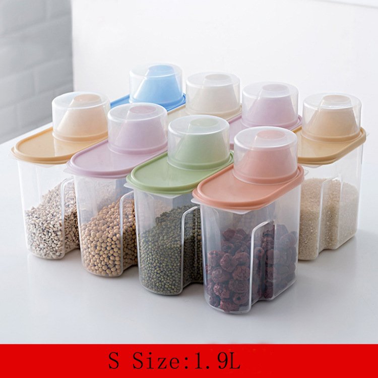 Large-capacity Transparent Food Sealed Cans Miscellaneous Grain Sealed Tank Plastic Miscellaneous Grain Storage Tank
