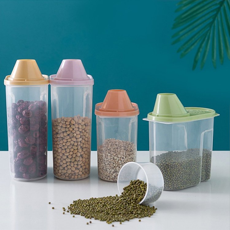 Large-capacity Transparent Food Sealed Cans Miscellaneous Grain Sealed Tank Plastic Miscellaneous Grain Storage Tank