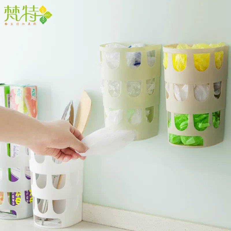 Garbage bag storage box mini trash bin wall mounted trash bin