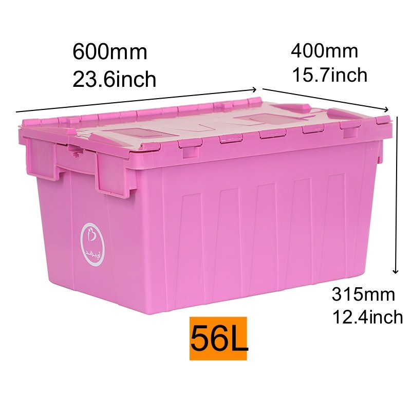 Gisco Bulk Stock Plastic Crates Heavy Duty Easy Move And Easy Clean Rectangle Solid Wall Large storage Moving box