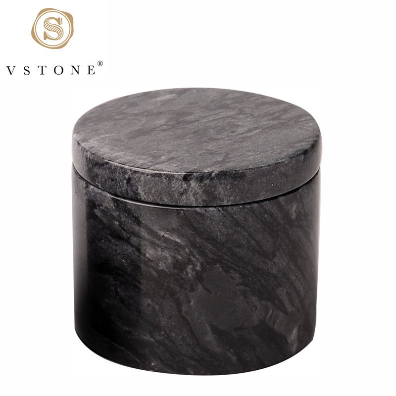 Natural Marble Food Storage Jar With Lid