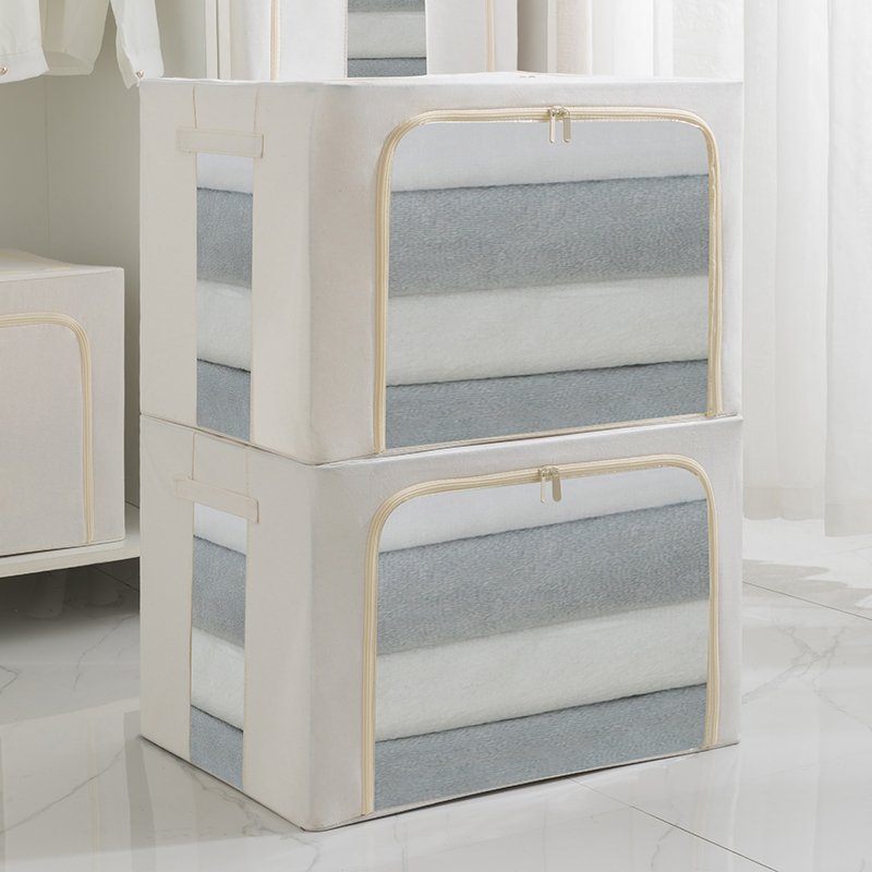 Clothes Storage Box Home Cotton Linen Fabric Clothes Organizer Box Closet Foldable Dorm Room Moving Storage Boxes