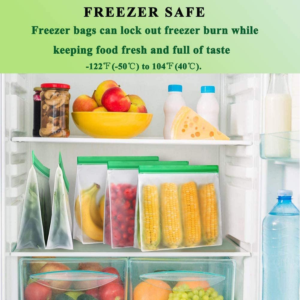 500ml 1000ml 1500ml 4000ml Reusable Leakproof Vacuum Cold Ziplock Silicone Food Storage Bags
