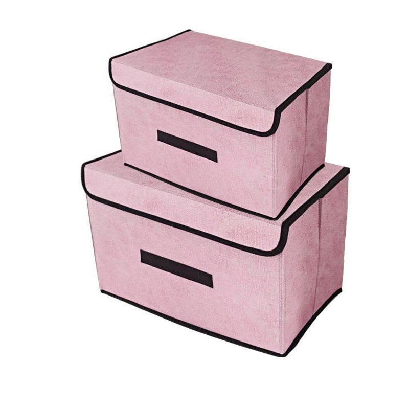 Fabric folding storage box storage box with cover dust-proof portable box clothes and sundries multi-function