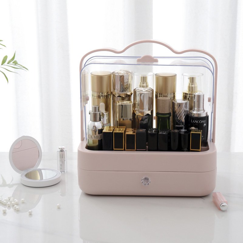 White Dresser Boxes With Drawer Organizer Desktop Cosmetics Makeup Storage Box