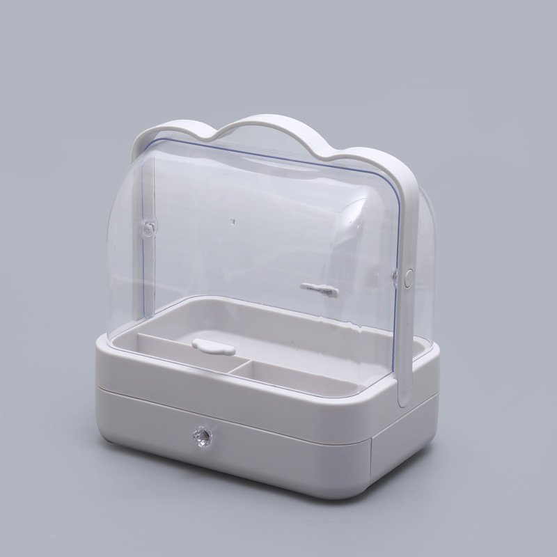 White Dresser Boxes With Drawer Organizer Desktop Cosmetics Makeup Storage Box