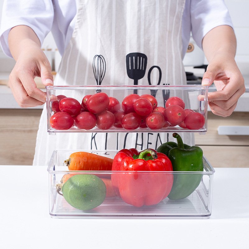 High Quality Transparent PET Material Multifunctional Storage Box Kitchen Storage Refrigerator Storage Food Box
