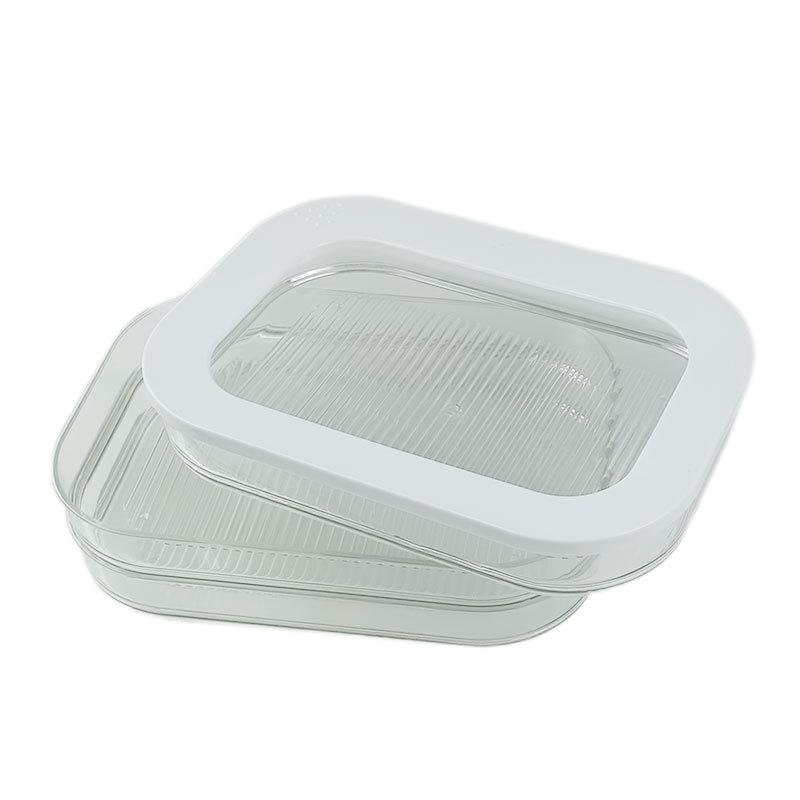 3 Layer Food Storage Boxes with Lid for Salami Bacon Turkey, Bologna Deli and Luncheon Meat Refrigerator container for cold cuts