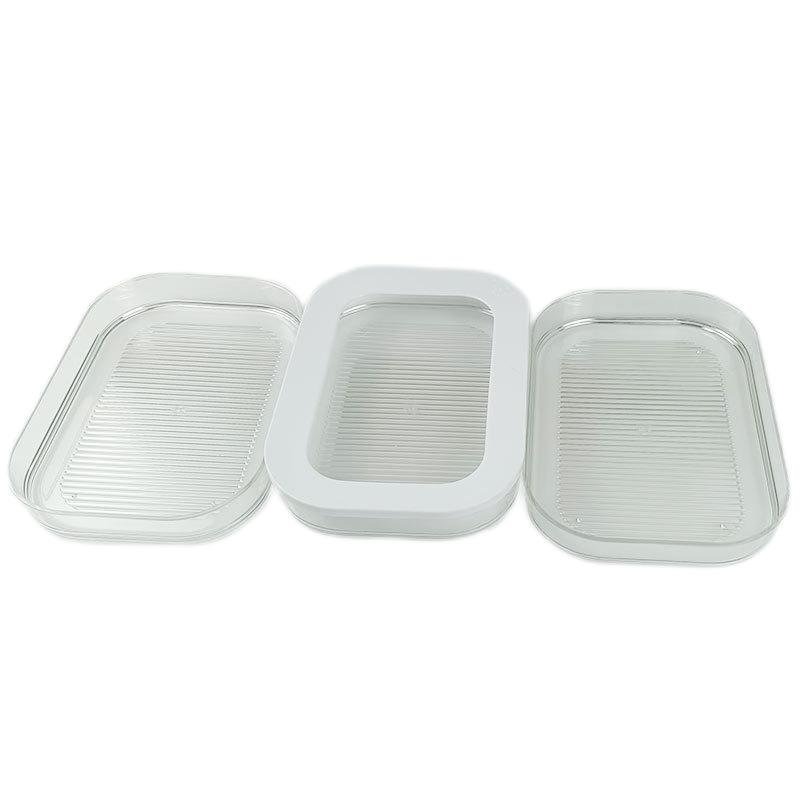3 Layer Food Storage Boxes with Lid for Salami Bacon Turkey, Bologna Deli and Luncheon Meat Refrigerator container for cold cuts