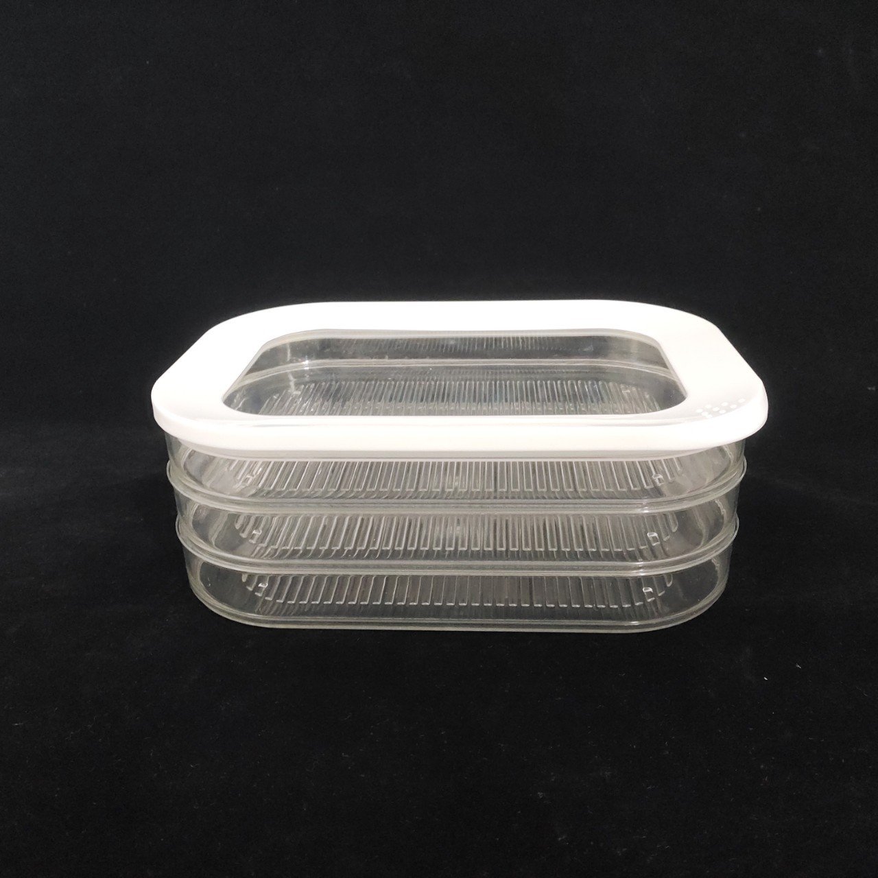 3 Layer Food Storage Boxes with Lid for Salami Bacon Turkey, Bologna Deli and Luncheon Meat Refrigerator container for cold cuts