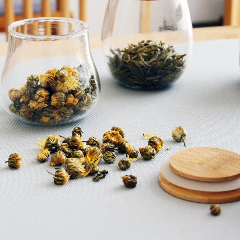 Wholesale Blown Glass Jar Borosilicate Customized Size for Kitchen Use Bamboo Wood Material for Food Storage for Back to School