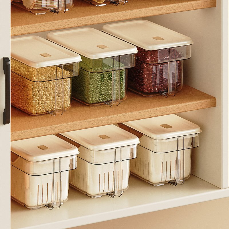 China Sale Food Grade Egg Fruit Vegetable Storage Box With Drain Lid-Sealed Frozen Food Refrigerator Storage Container