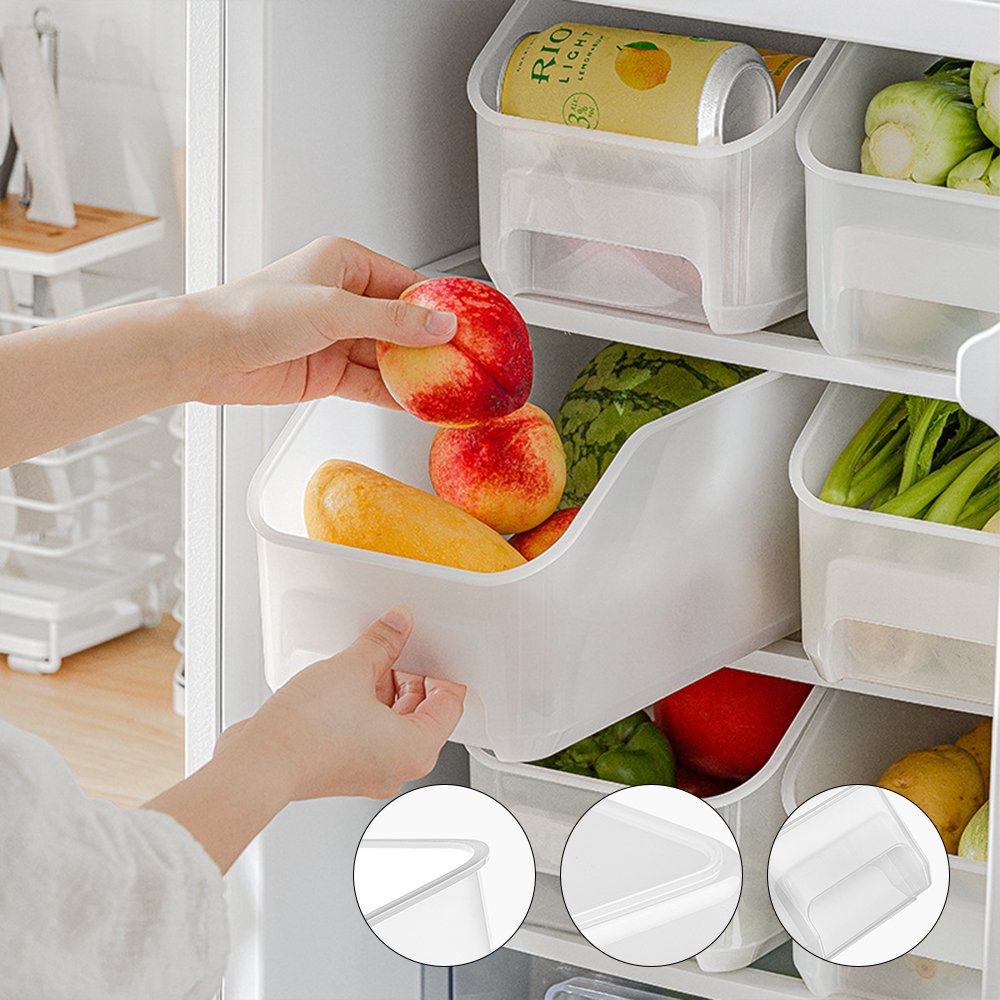 Multi-Function Stackable Plastic Kitchen Cabinet Storage Freezer Food Storage Boxes Container Fridge Organizer