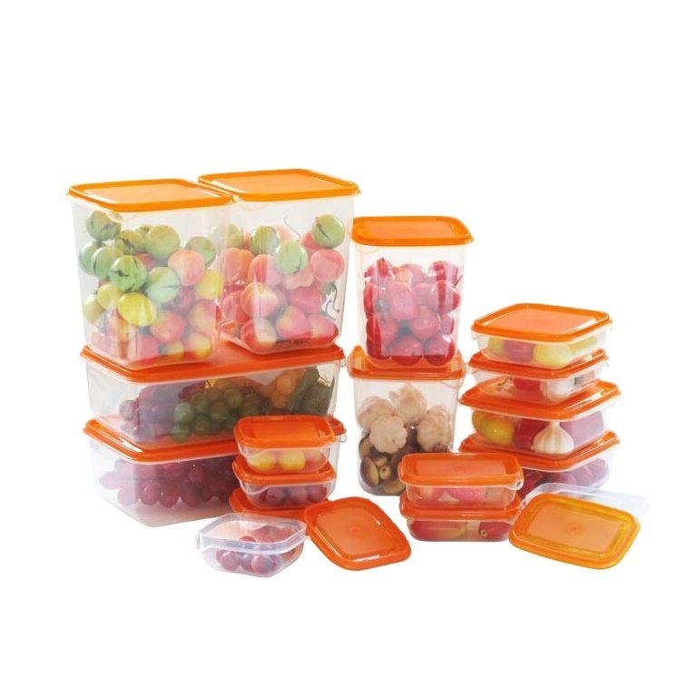 Orange 17 pcs food storage containers 17 piece set