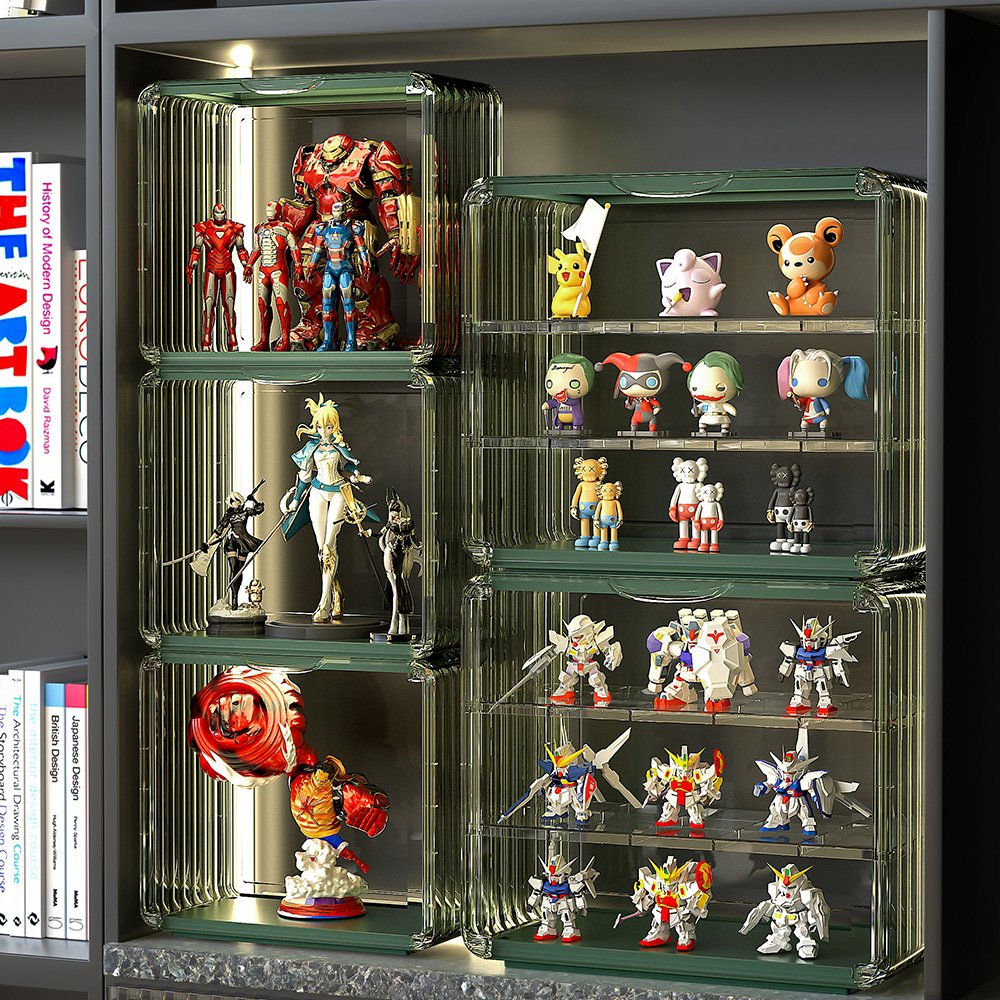 Plastic Storage Boxes with Acrylic Magnetic Door for Wallet Cosmetic Toys shoe display case