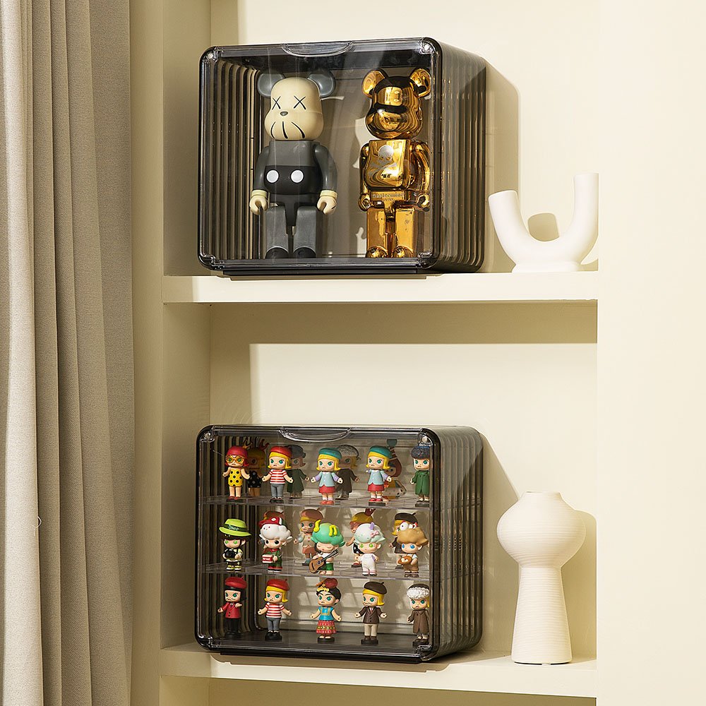 Plastic Storage Boxes with Acrylic Magnetic Door for Wallet Cosmetic Toys shoe display case