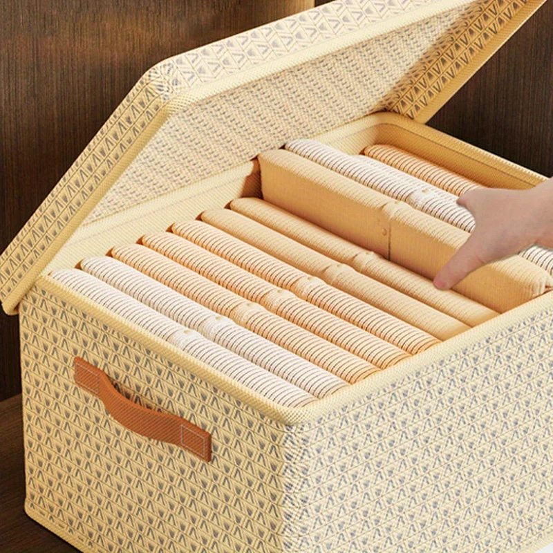 Wardrobe Clothes Storage Box Foldable Jeans Storage Box Decorative Boxes with Lids Cajas Organizadoras
