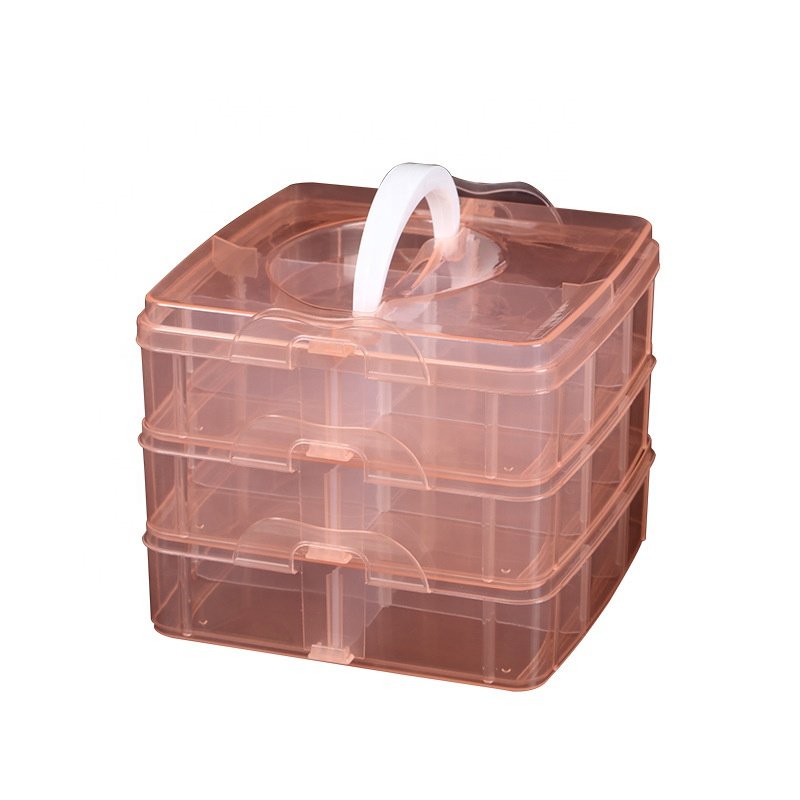 3 Layer Adjustable Stackable Storage Clearly Organizer Cosmetic Gift Necklaces Velvet Plastic Fashion Jewelry Box