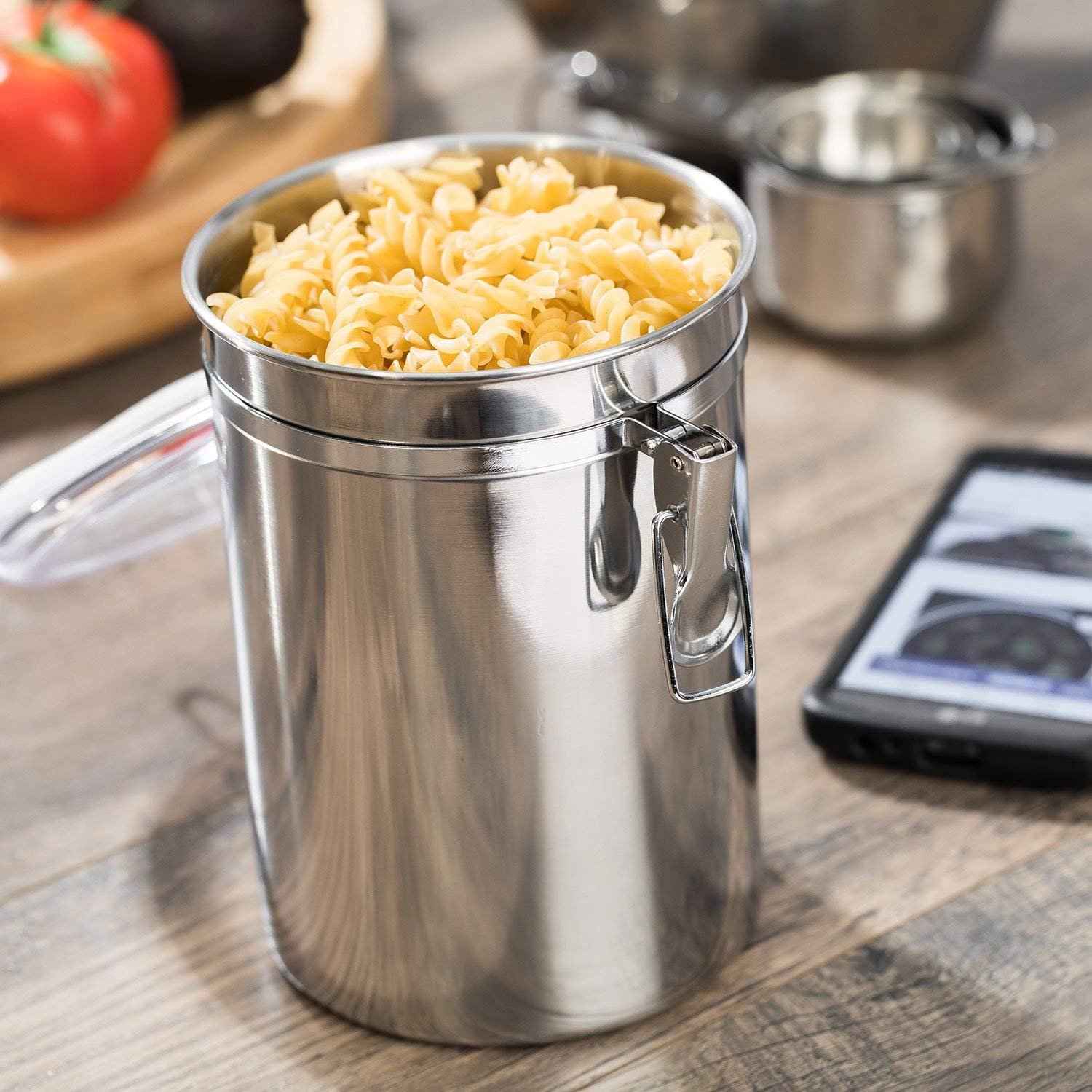 62oz Airtight Kitchenware Stainless steel Food storage container Coffee Tea Sugar Canister set