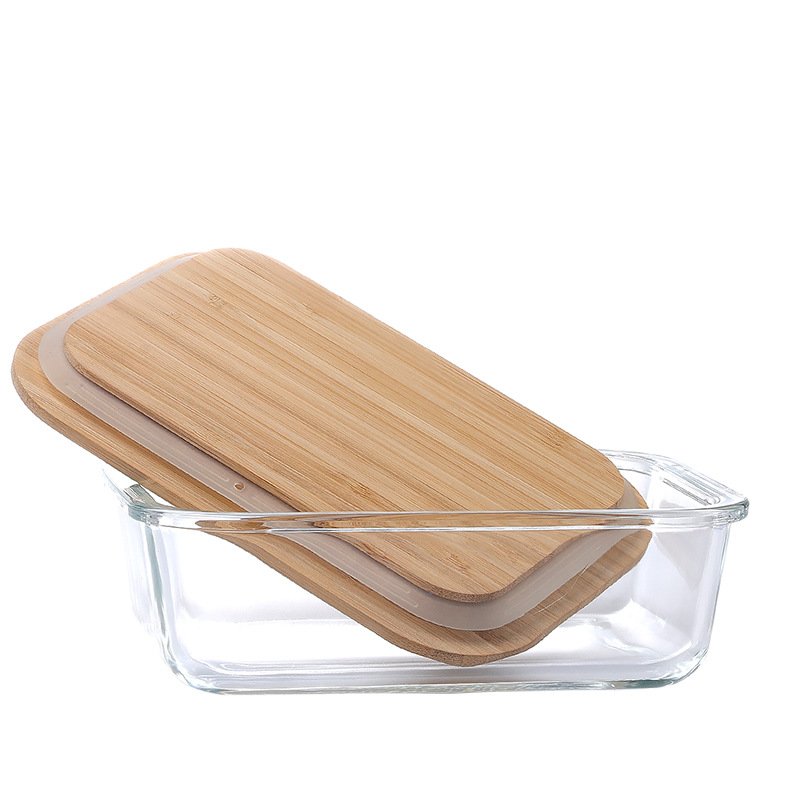 Wholesaler Glass Lunch Bento Box Eco Friendly Meal Prep Containers Airtight Glass Food Storage Containers with Bamboo Lids