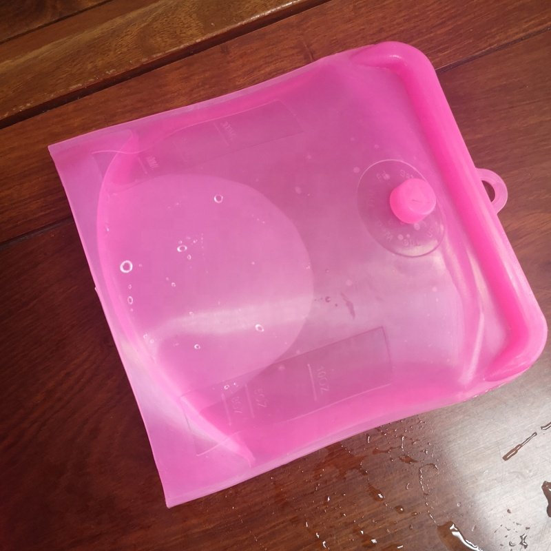 Hot Sale Eco-Friendly Vacuum Food Container Silicone Food Storage Bag Reusable Silicone Freezer Bags Reusable Food Bags
