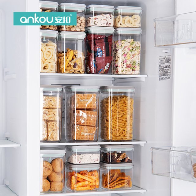 Ankou Easy Open And Lock 5 Pcs Set Bulk Airtight Food Storage Container With Lid Cereal Storage Container Set