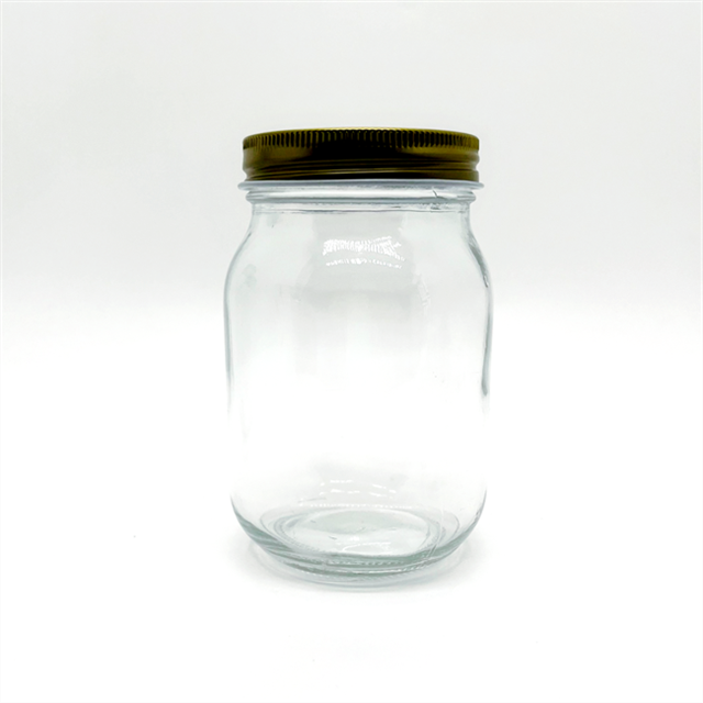 Wholesale 4oz 8oz 16oz Clear Wide Mouth Glass Mason Jar Canning Food Storage Jar with tinplate lid