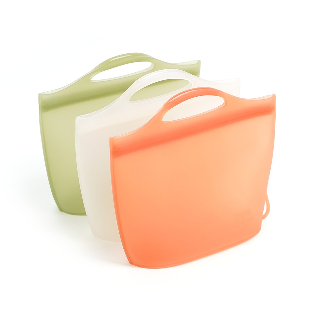 Hot Sale Eco Friendly Leakproof Reusable Freezer Liquid Silicone Food Storage Bag with Reusable Zipper Bags