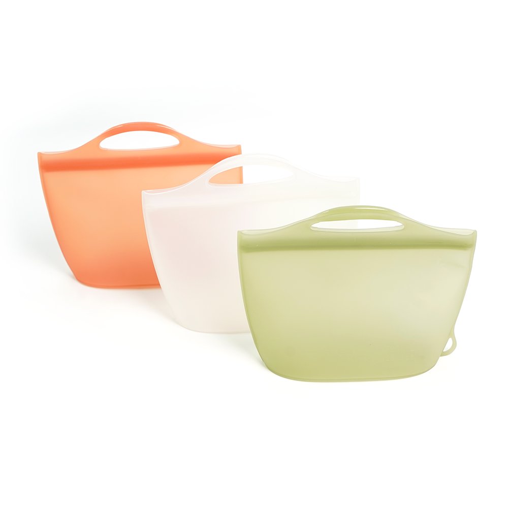 Hot Sale Eco Friendly Leakproof Reusable Freezer Liquid Silicone Food Storage Bag with Reusable Zipper Bags