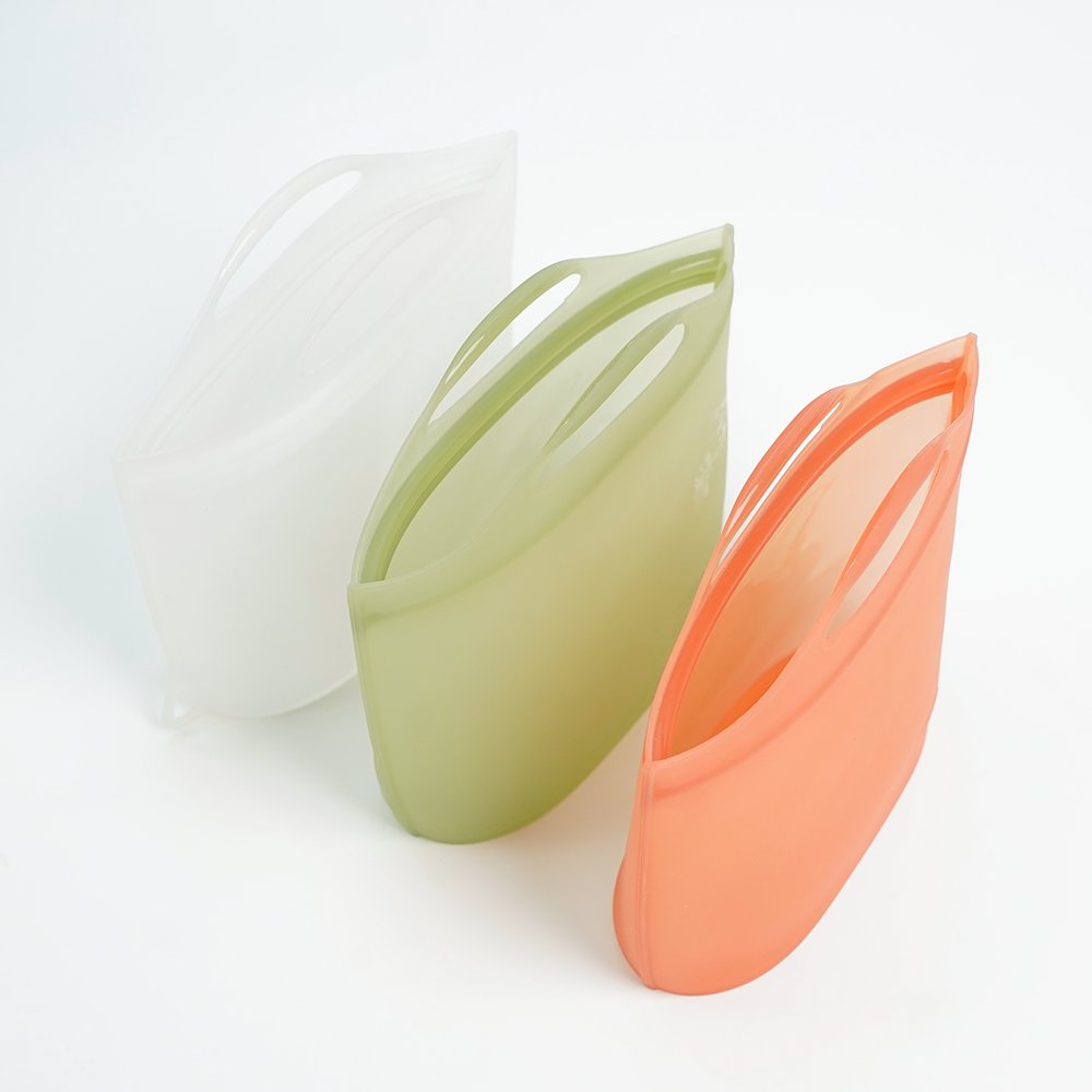 Hot Sale Eco Friendly Leakproof Reusable Freezer Liquid Silicone Food Storage Bag with Reusable Zipper Bags
