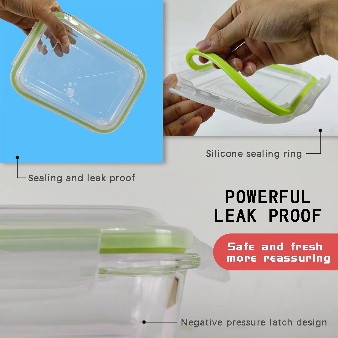 factory outlet glass lunch box high quality OEM ODM glass containers for food storage