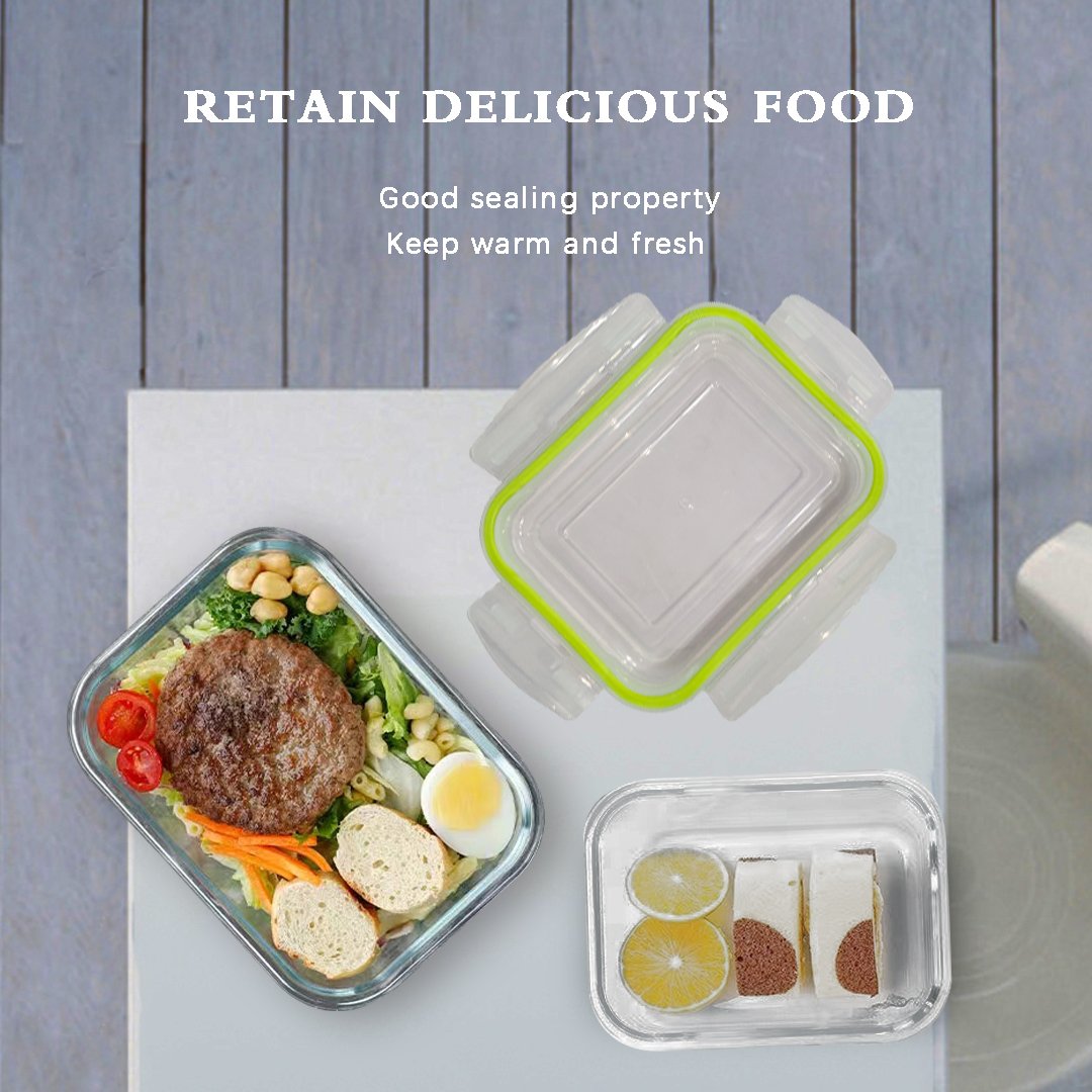 factory outlet glass lunch box high quality OEM ODM glass containers for food storage