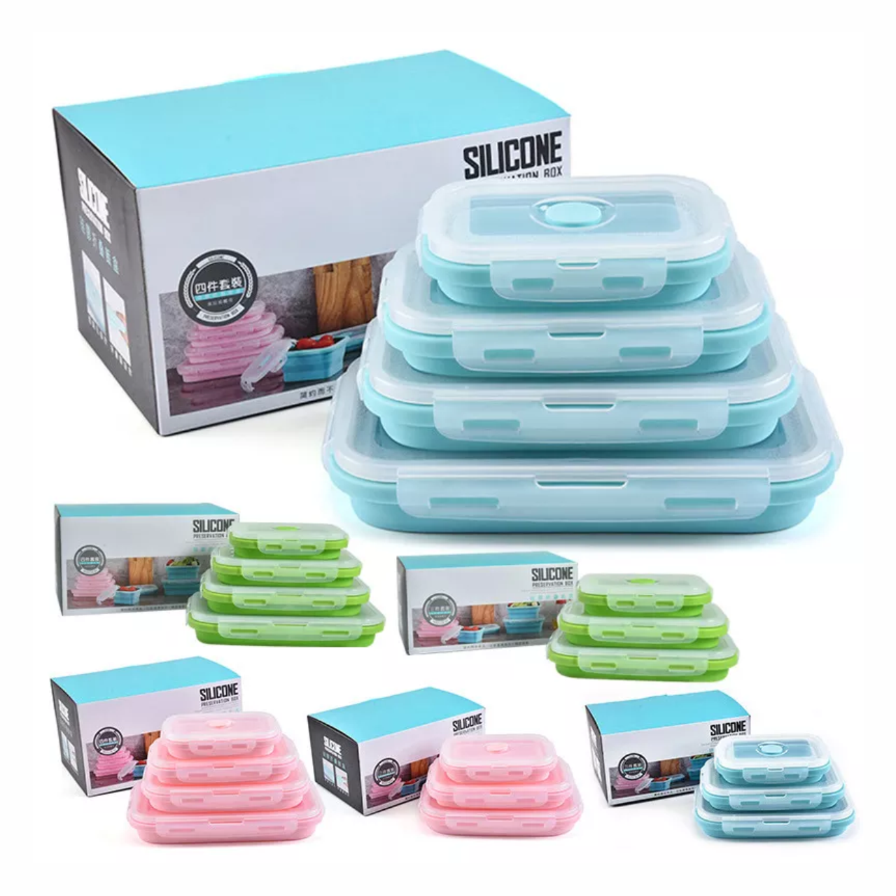 Microwavable Food Storage Container Transparent Bento Box Borosilicate Glass Lunch Box Set loncheras escolares kids