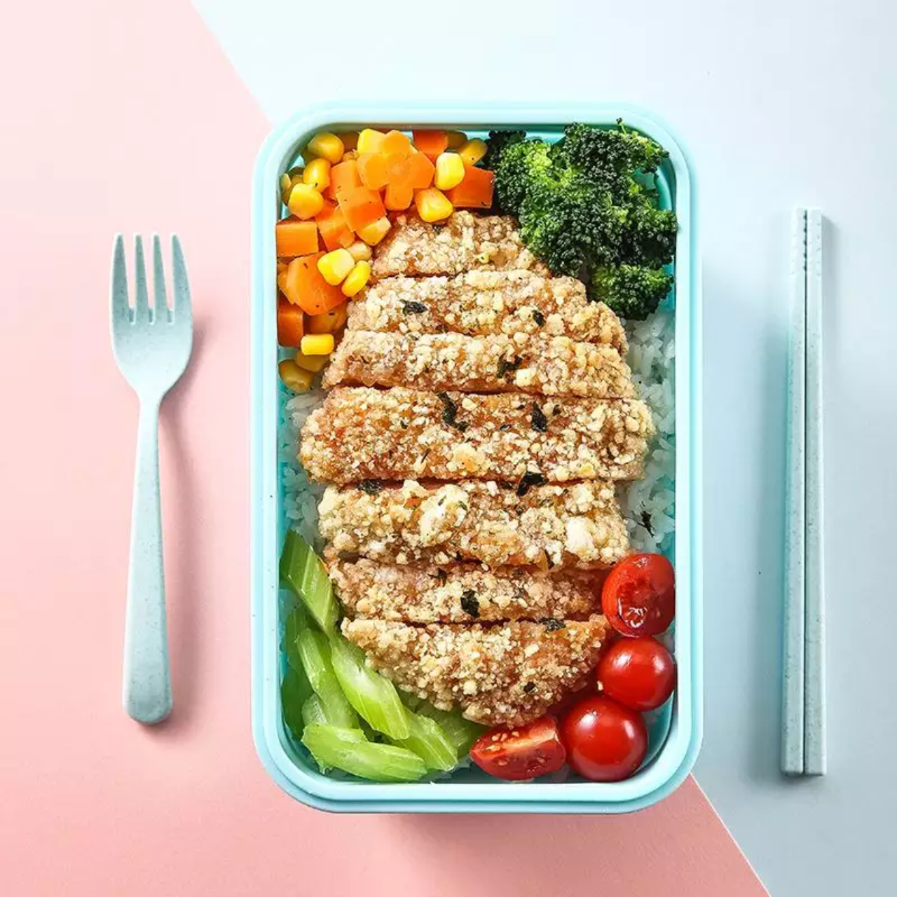 Microwavable Food Storage Container Transparent Bento Box Borosilicate Glass Lunch Box Set loncheras escolares kids