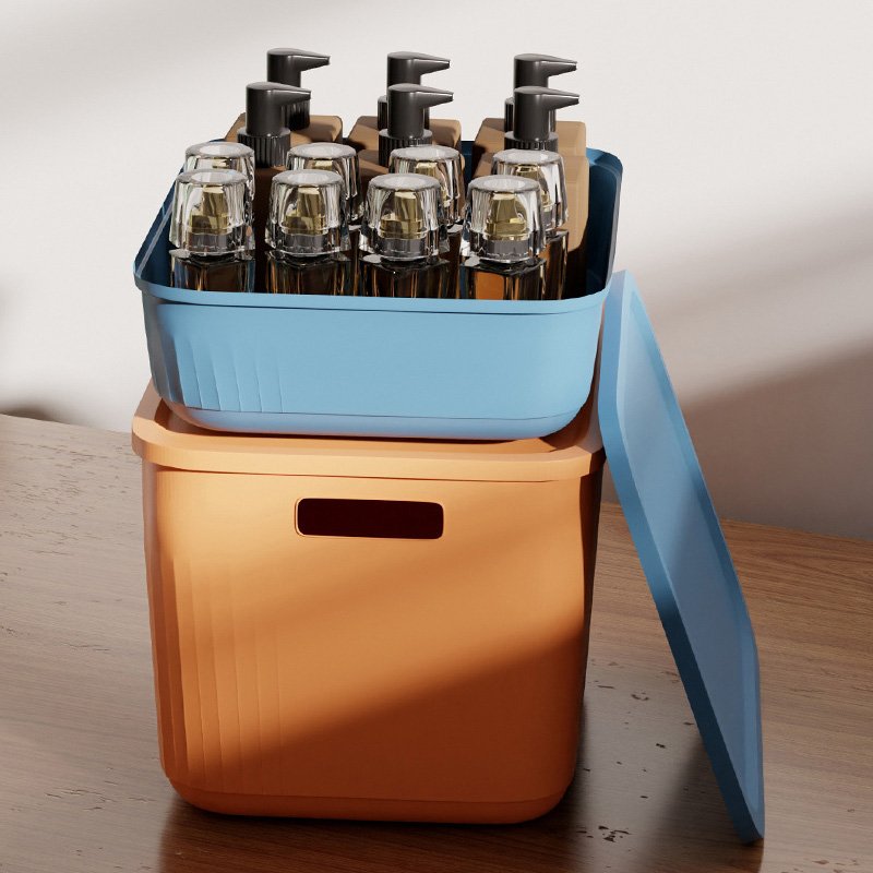 PP Sundries Cloth Cosmetic Storage Organizer Kid Toy Storage Container Plastic Stackable Storage Box