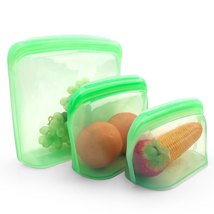 3000ML Eco-friendly Reusable Extra Thick 100% Pure Platinum Silicone Food Storage Bags Large Capacity Airtight Milk Fresh Keeper