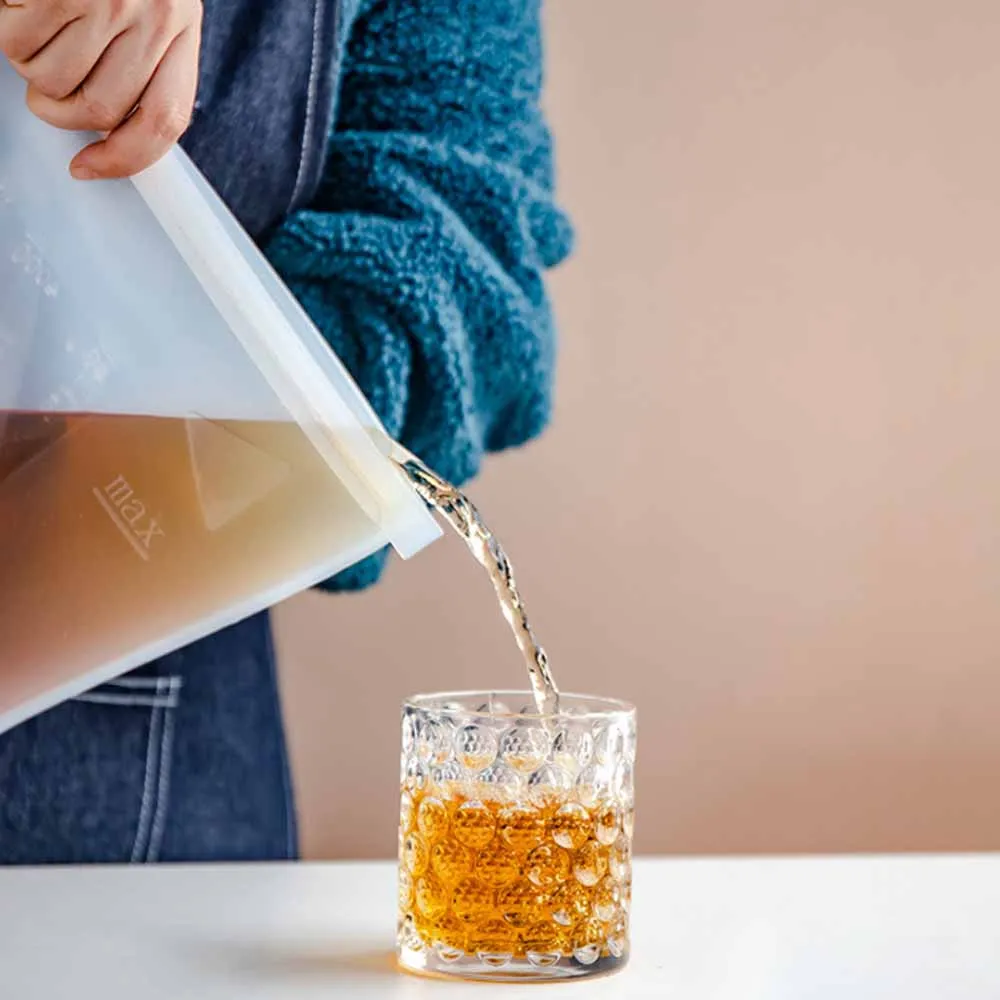 Extra Large Reusable Fresh clear ziplock Silicone Freezer Bag Food Storage and Container for Efficient food packaging