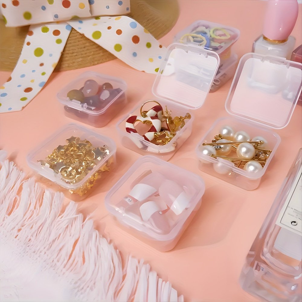 14 Grid Transparent Plastic Storage Box for Art Embroidery Beads Diamond Painting Modern Mini Sorting Jewelry Case