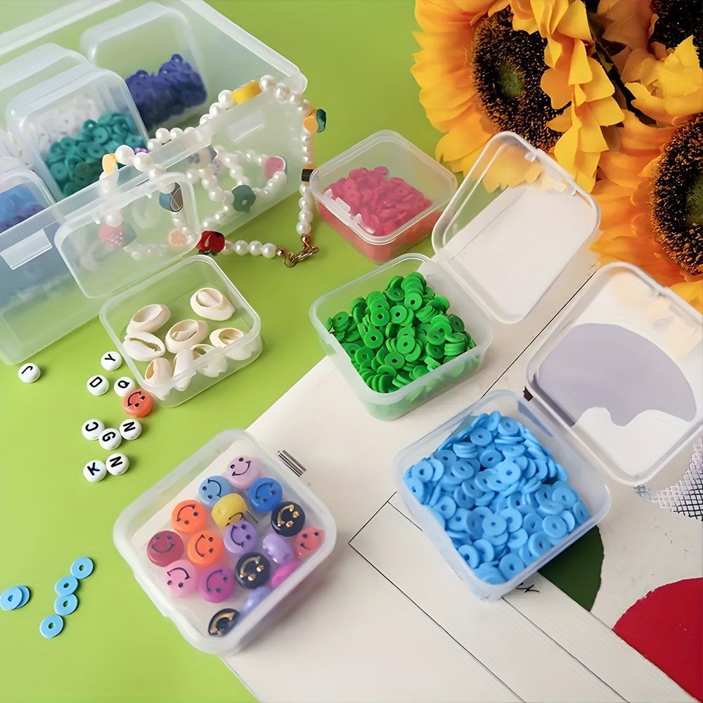 14 Grid Transparent Plastic Storage Box for Art Embroidery Beads Diamond Painting Modern Mini Sorting Jewelry Case