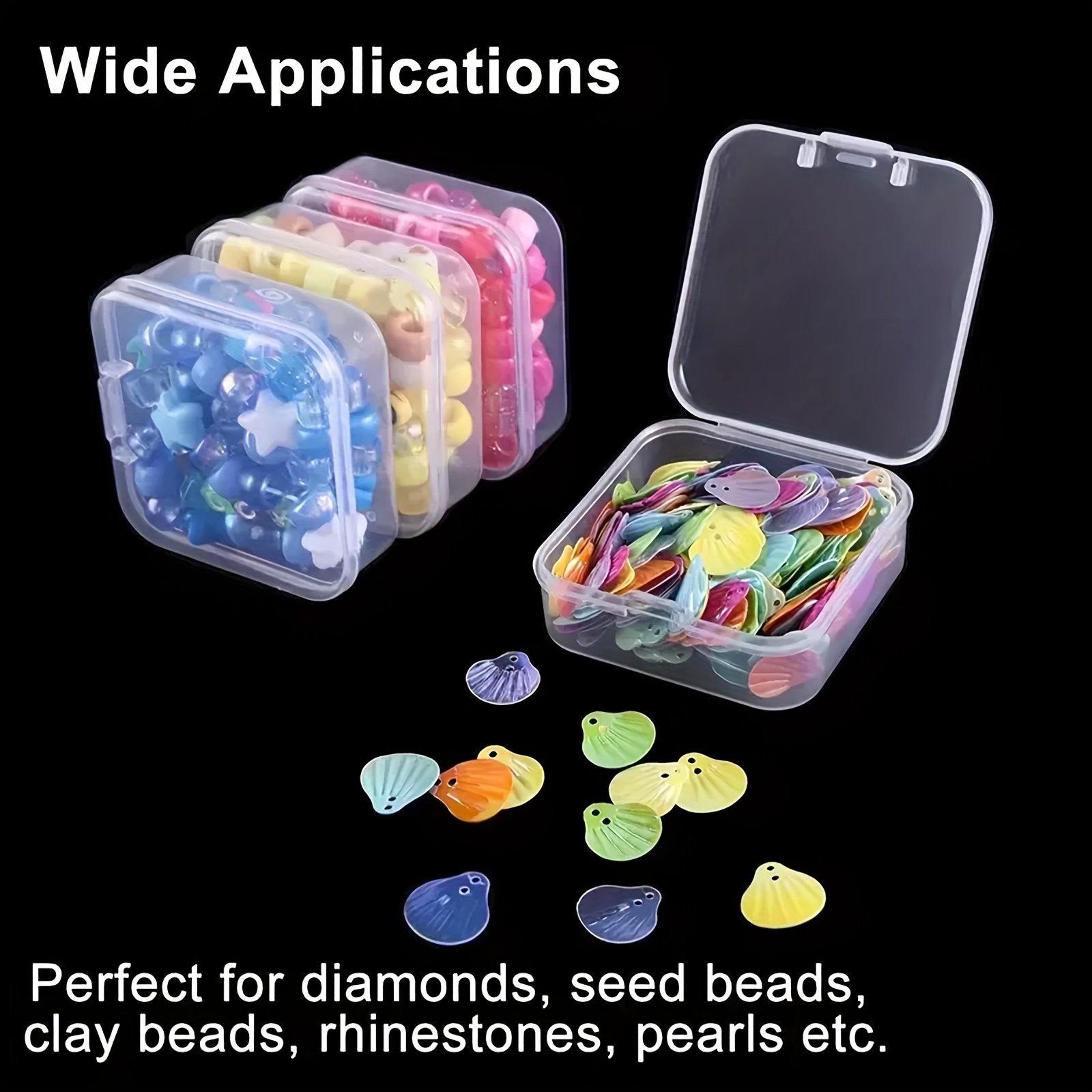 14 Grid Transparent Plastic Storage Box for Art Embroidery Beads Diamond Painting Modern Mini Sorting Jewelry Case