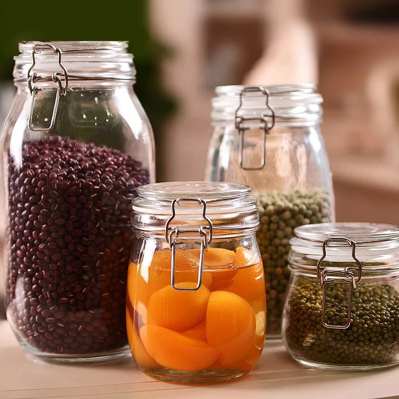 Wholesale Airtight BPA Free Dry Fruit Grain Storage Container Sealed Plastic Lid PET Food Storage Airtight Container