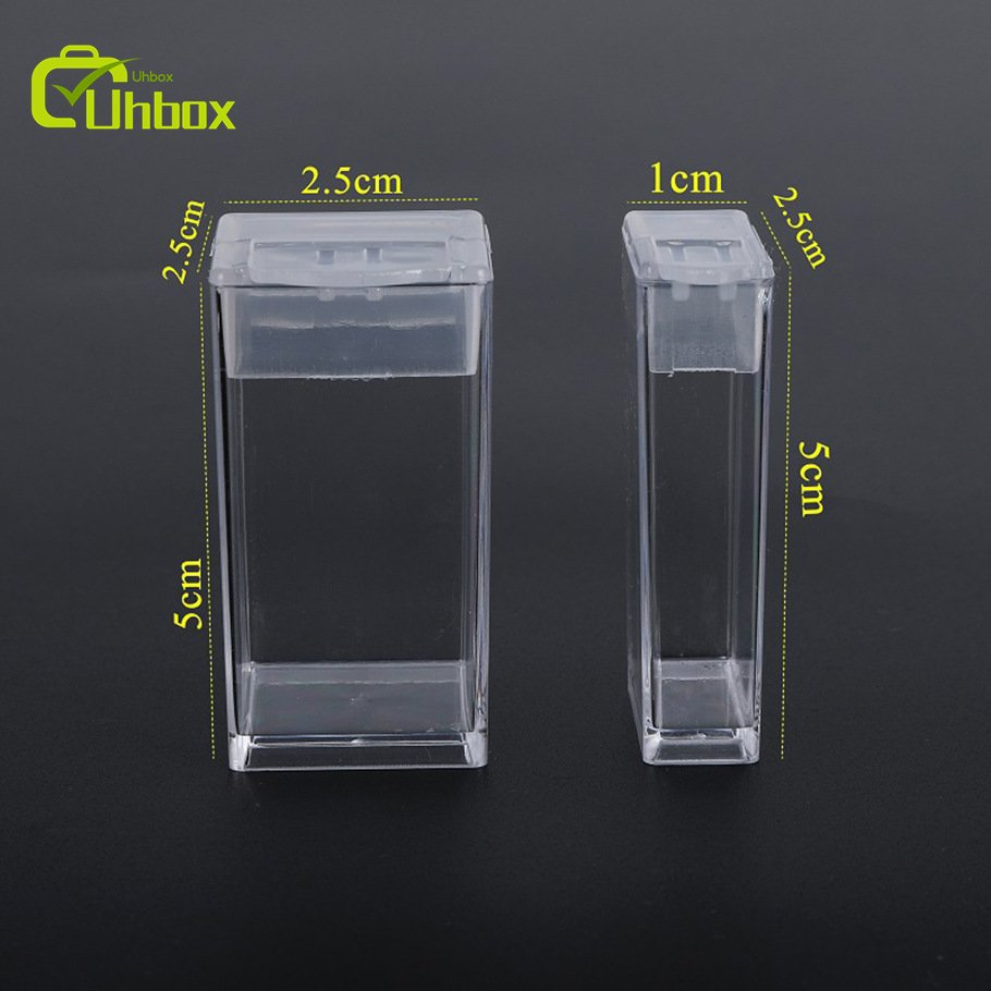 Adjustable Square Storage Box for Jewelry Craft Organizer & Nail Art Accessories Transparent Plastic Modern Multi Grids Design