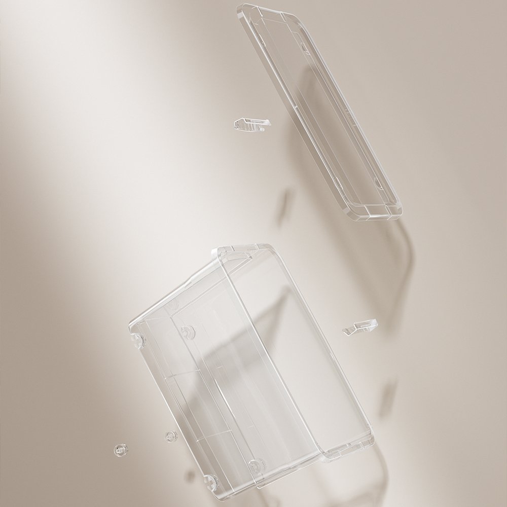 55 liters large home custom transparent plastic storage box with lid