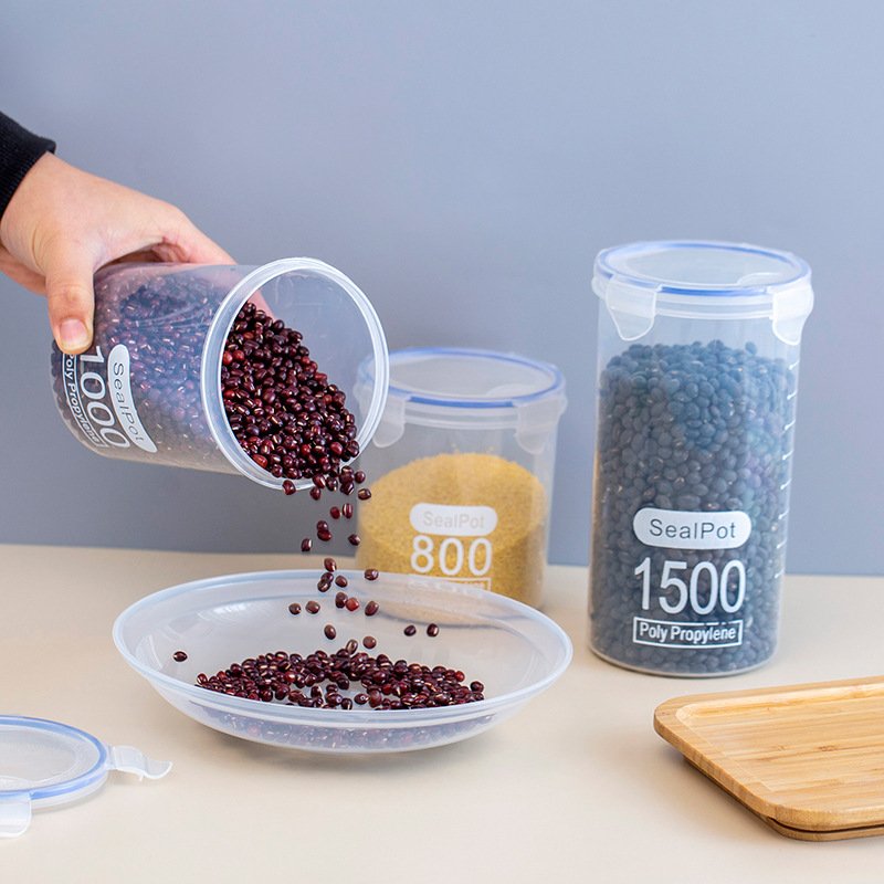 Waterproof Sealed Container Airtight Food Storage Box Food Grade Plastic Kitchen Organizers Cereal Container