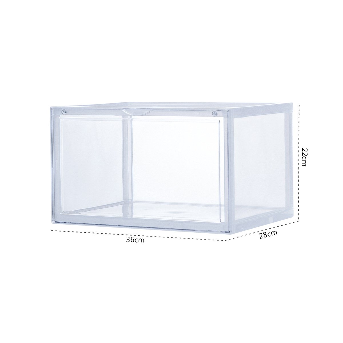 Customized Logo Stackable Shoe Storage Box Crates Modern Design Clear Foldable Plastic Sneaker Storage Box Shoe Box