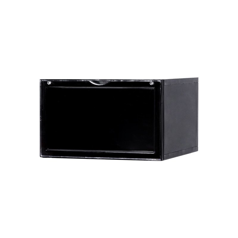 Customized Logo Stackable Shoe Storage Box Crates Modern Design Clear Foldable Plastic Sneaker Storage Box Shoe Box