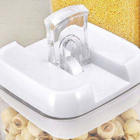 Airtight BPA Free 5 Pieces Set Dry Fruit Grain Cereal Pasta Storage Box Bins Plastic Sealed Food Storage Container