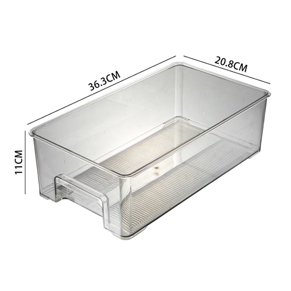 Transparent Refrigerator Organizer Bin Plastic Clear Fridge Food Storage Drawer Box