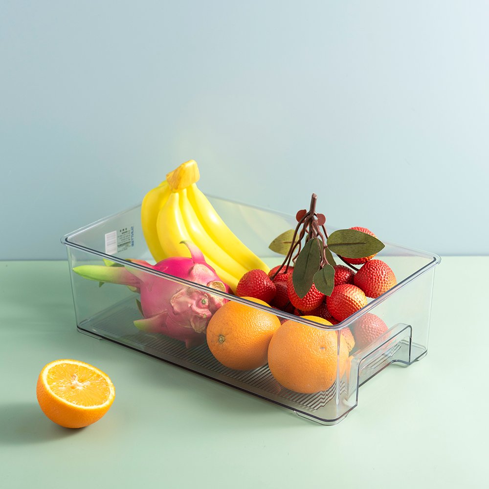 Transparent Refrigerator Organizer Bin Plastic Clear Fridge Food Storage Drawer Box
